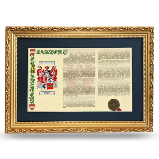 Fugger Deluxe Armorial Landscape Framed - Gold