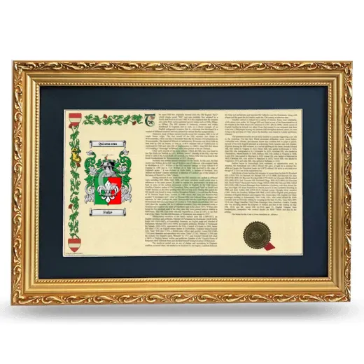 Fuke Deluxe Armorial Landscape Framed - Gold