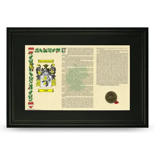 Funke Deluxe Armorial Landscape Framed- Black