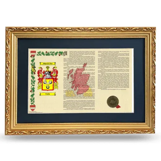 Furia Deluxe Armorial Landscape Framed - Gold