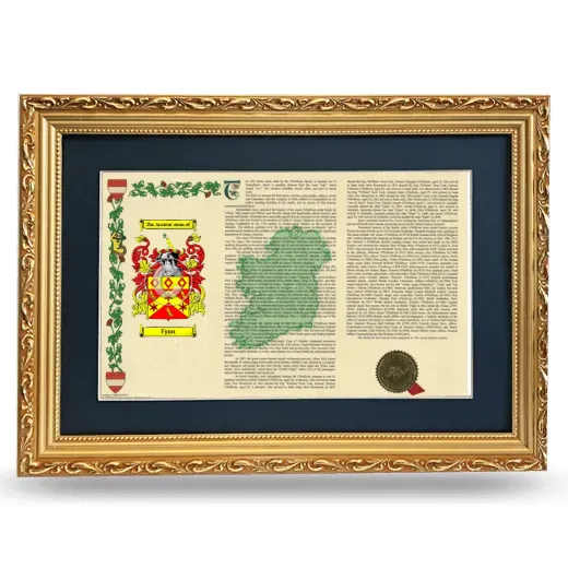Fynn Deluxe Armorial Landscape Framed - Gold