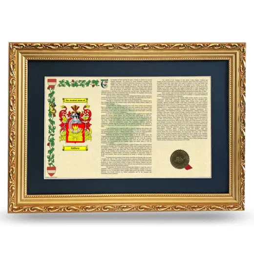Gálvez Deluxe Armorial Landscape Framed - Gold