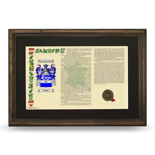 Gabriel Deluxe Armorial Landscape Framed - Brown