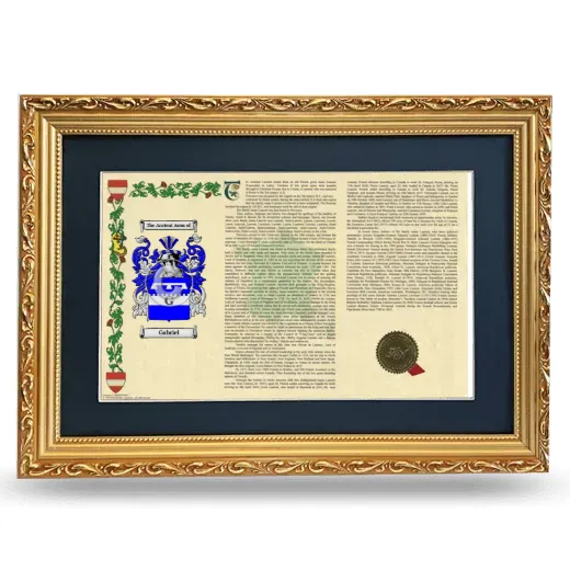 Gabriel Deluxe Armorial Landscape Framed - Gold
