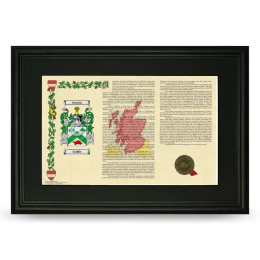 Gaddie Deluxe Armorial Landscape Framed- Black