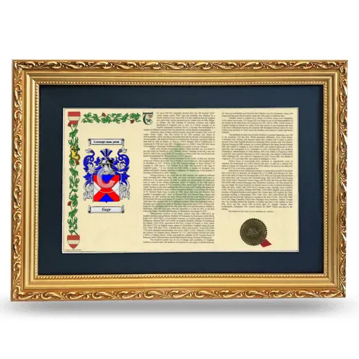 Gage Deluxe Armorial Landscape Framed - Gold