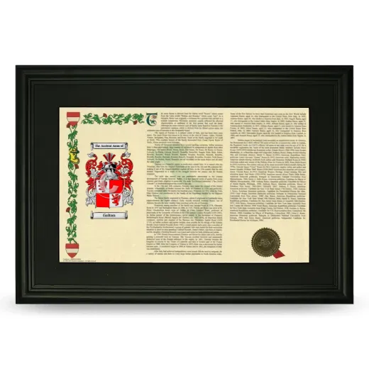 Gaitan Deluxe Armorial Landscape Framed- Black