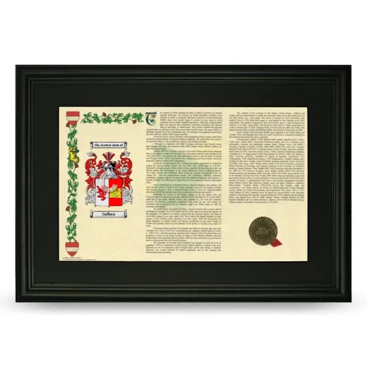 Galban Deluxe Armorial Landscape Framed- Black