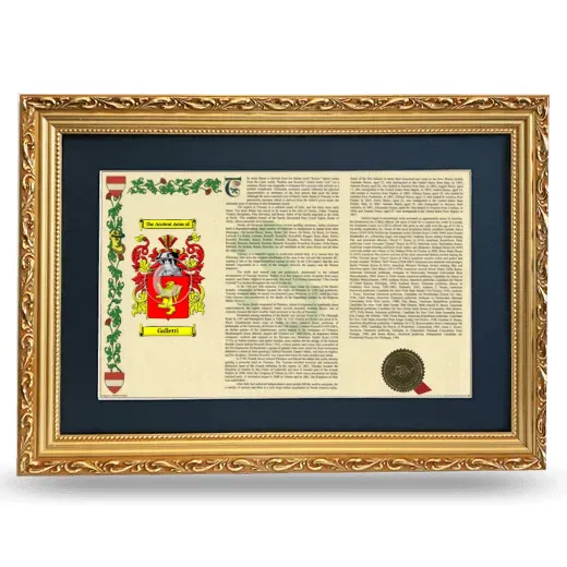 Galletti Deluxe Armorial Landscape Framed - Gold