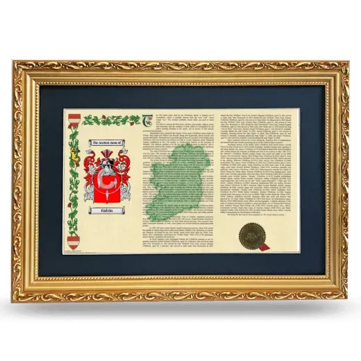 Galvin Deluxe Armorial Landscape Framed - Gold