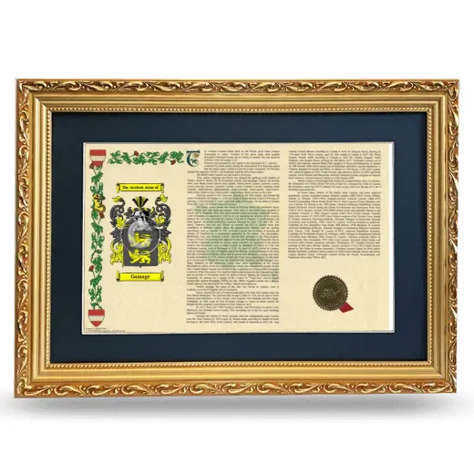 Gamage Deluxe Armorial Landscape Framed - Gold