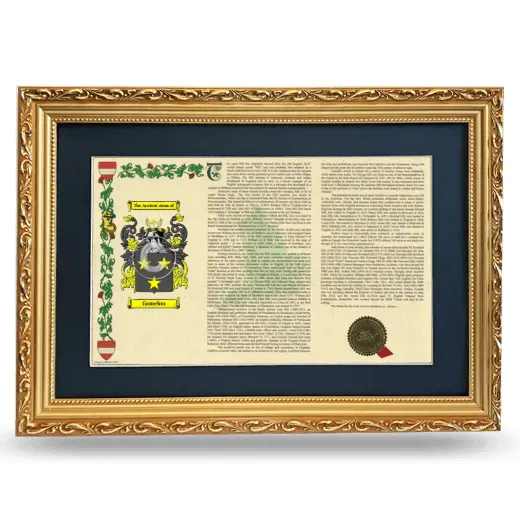 Gamelon Deluxe Armorial Landscape Framed - Gold