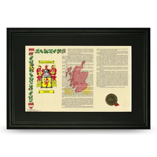 Gammy Deluxe Armorial Landscape Framed- Black