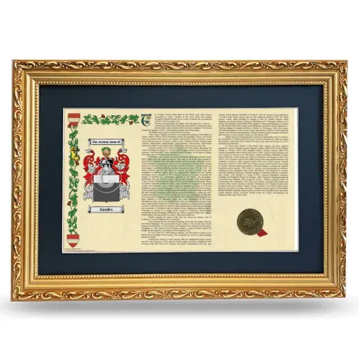 Gandes Deluxe Armorial Landscape Framed - Gold