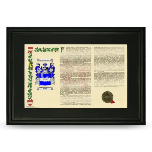 Gant Deluxe Armorial Landscape Framed- Black