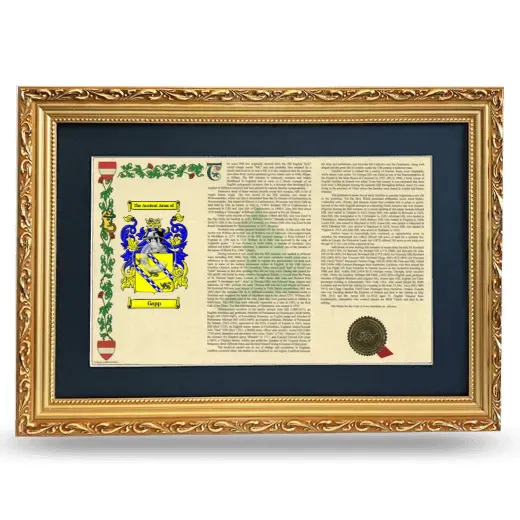 Gapp Deluxe Armorial Landscape Framed - Gold