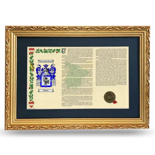 Garces Deluxe Armorial Landscape Framed - Gold