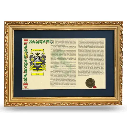 Garin Deluxe Armorial Landscape Framed - Gold