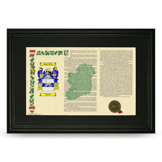 Garrot Deluxe Armorial Landscape Framed- Black