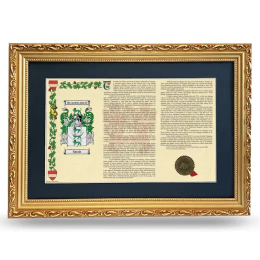 Garzia Deluxe Armorial Landscape Framed - Gold