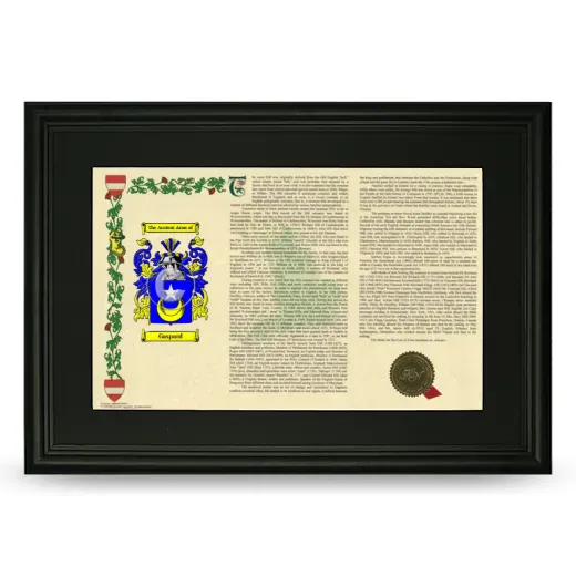 Gaspard Deluxe Armorial Landscape Framed- Black