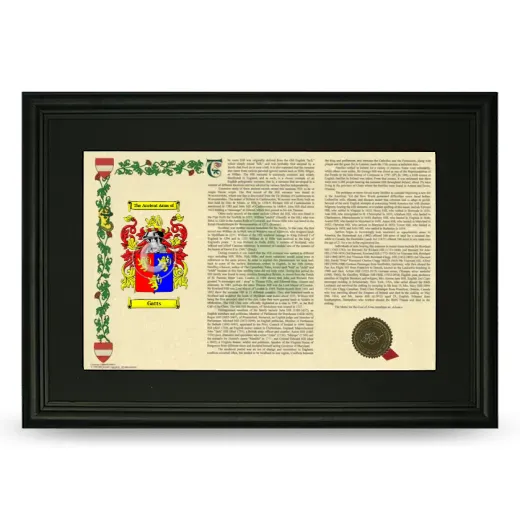 Gatts Deluxe Armorial Landscape Framed- Black