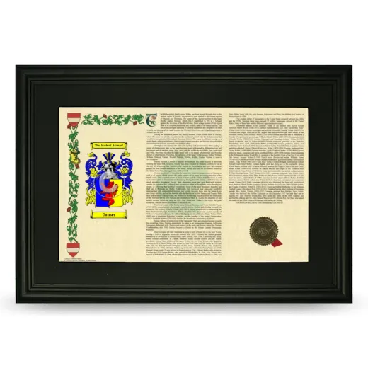 Gauser Deluxe Armorial Landscape Framed- Black