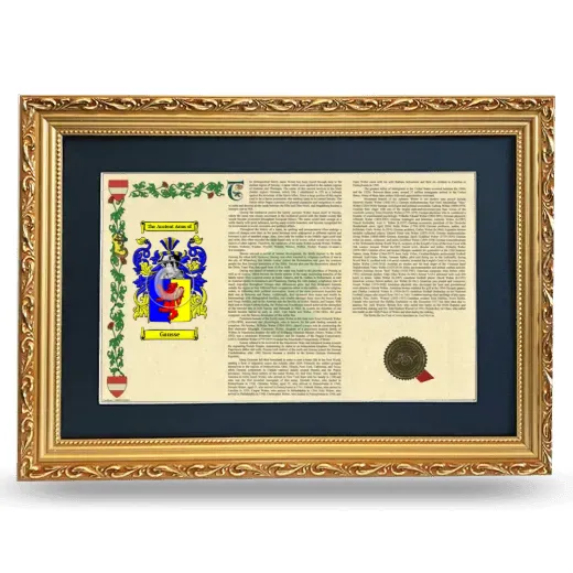 Gausse Deluxe Armorial Landscape Framed - Gold