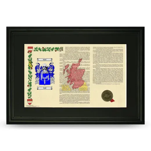 Ged Deluxe Armorial Landscape Framed- Black