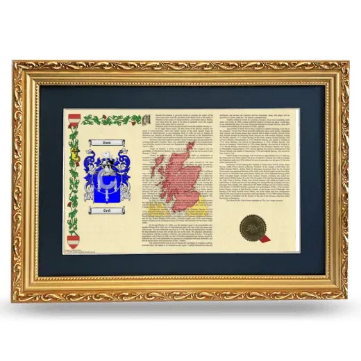 Ged Deluxe Armorial Landscape Framed - Gold