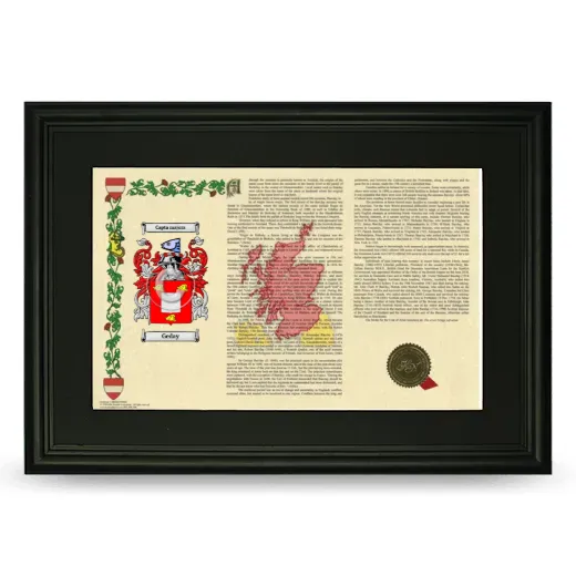 Geday Deluxe Armorial Landscape Framed- Black