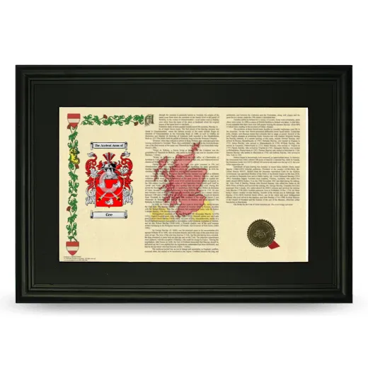 Gee Deluxe Armorial Landscape Framed- Black