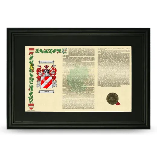 Geerts Deluxe Armorial Landscape Framed- Black