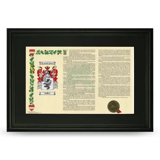 Geffers Deluxe Armorial Landscape Framed- Black