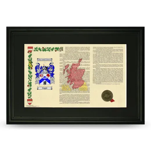 Geggie Deluxe Armorial Landscape Framed- Black