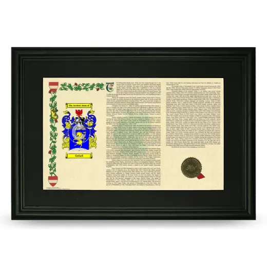 Geisel Deluxe Armorial Landscape Framed- Black