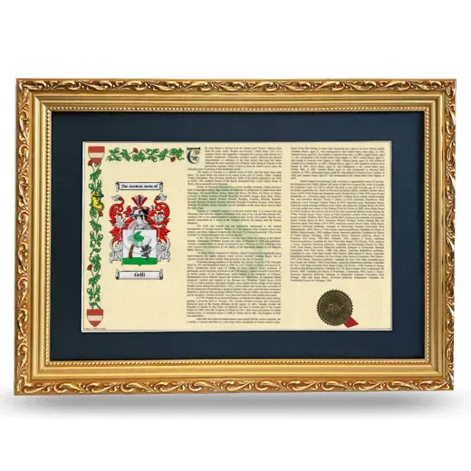 Gelli Deluxe Armorial Landscape Framed - Gold