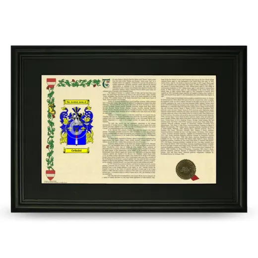 Gelmini Deluxe Armorial Landscape Framed- Black