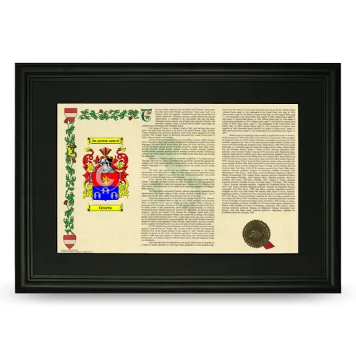 Geneva Deluxe Armorial Landscape Framed- Black
