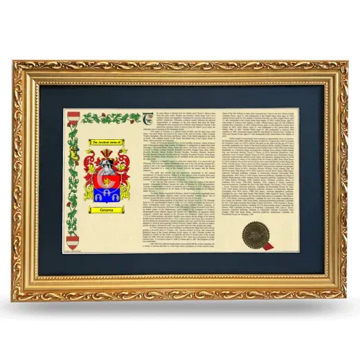 Geneva Deluxe Armorial Landscape Framed - Gold