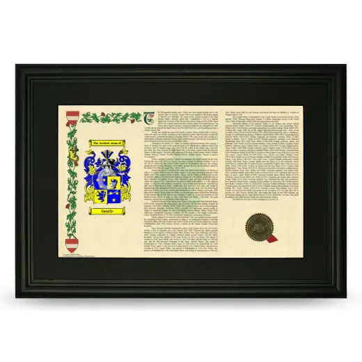 Gentle Deluxe Armorial Landscape Framed- Black
