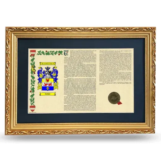 Gerber Deluxe Armorial Landscape Framed - Gold