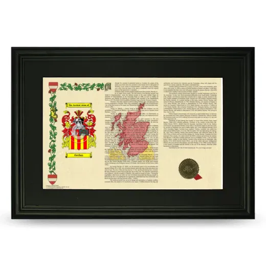 Gerlan Deluxe Armorial Landscape Framed- Black