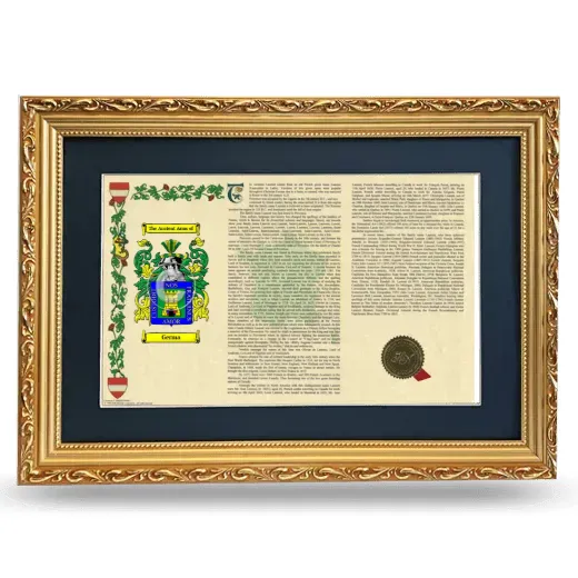 Germa Deluxe Armorial Landscape Framed - Gold