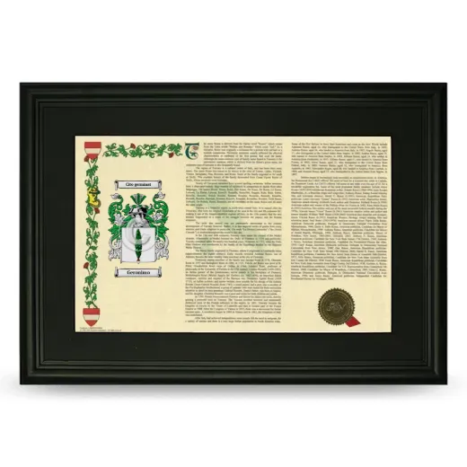 Geronimo Deluxe Armorial Landscape Framed- Black