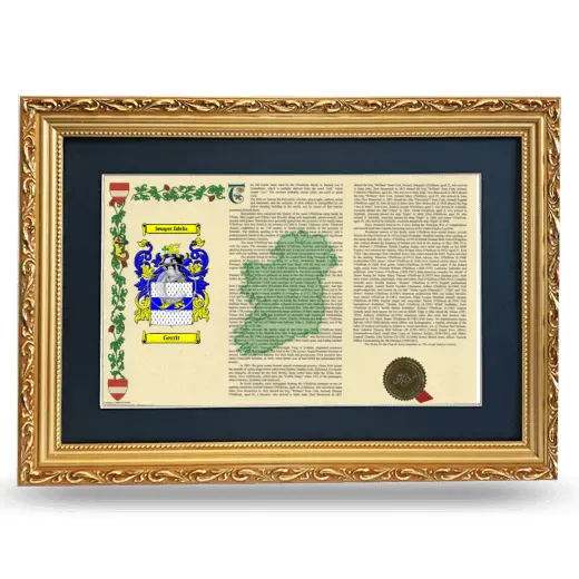 Gerrit Deluxe Armorial Landscape Framed - Gold