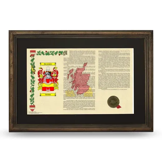 Gerson Deluxe Armorial Landscape Framed - Brown