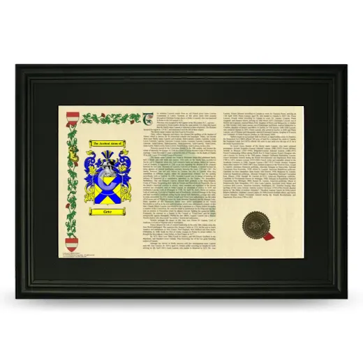 Gete Deluxe Armorial Landscape Framed- Black