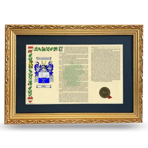 Giffey Deluxe Armorial Landscape Framed - Gold