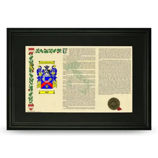 Gigli Deluxe Armorial Landscape Framed- Black